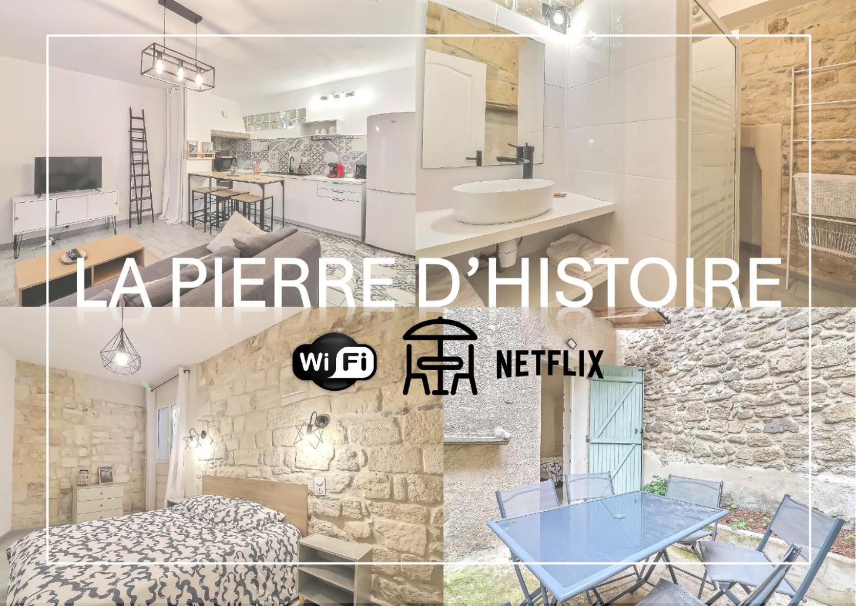 Hyper Centre Terrasse Wifi La Pierre D'Histoire Daire Beaucaire  Dış mekan fotoğraf